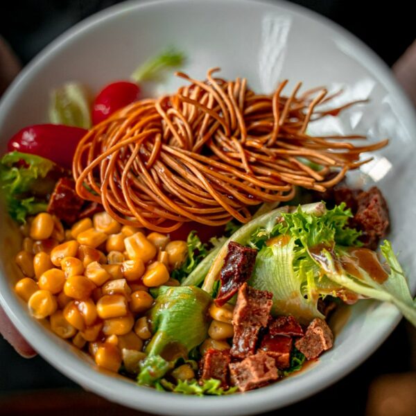 Ramen Salad Bowl with Fresh Ingredients