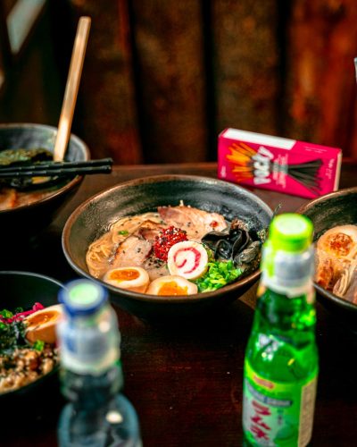 Ramen-with-Assorted-Toppings-and-Refreshments